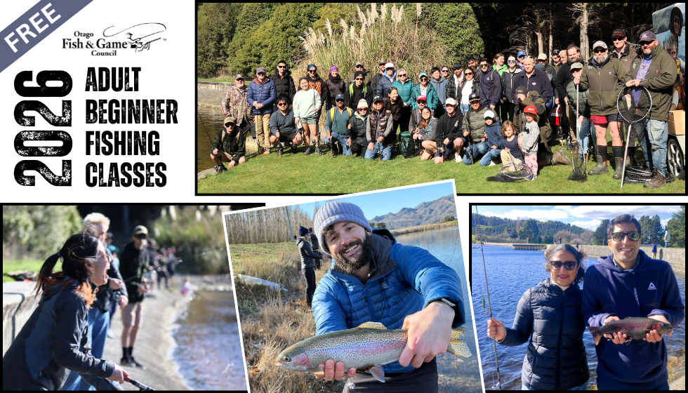 Otago Fish & Game Council Beginner Adults Fishing Class 2026 - Cromwell hero image
